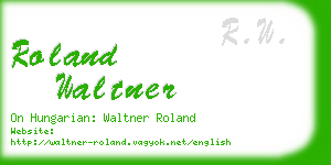 roland waltner business card